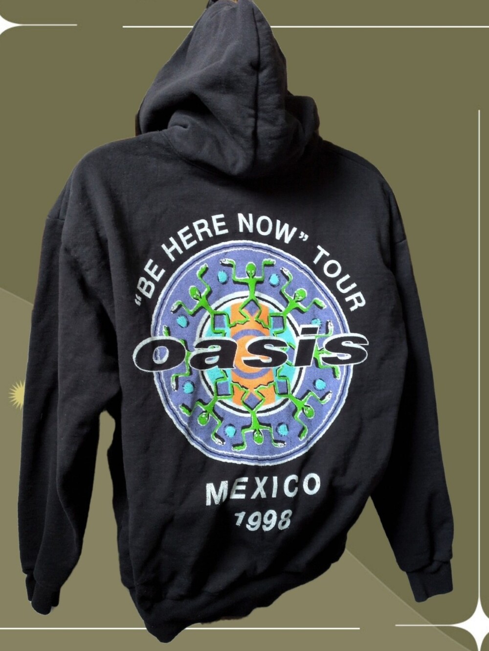✨ Oasis Be Here Now Mexico 1998 Tour Hoodie XL